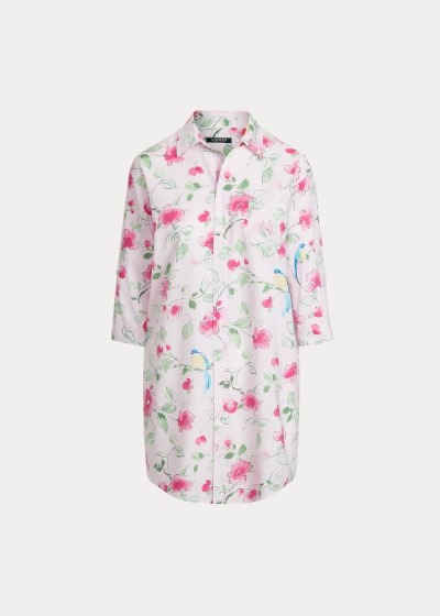 Ralph Lauren Floral Cotton Pajamas Skjorter Dame Danmark (APKOB8417)